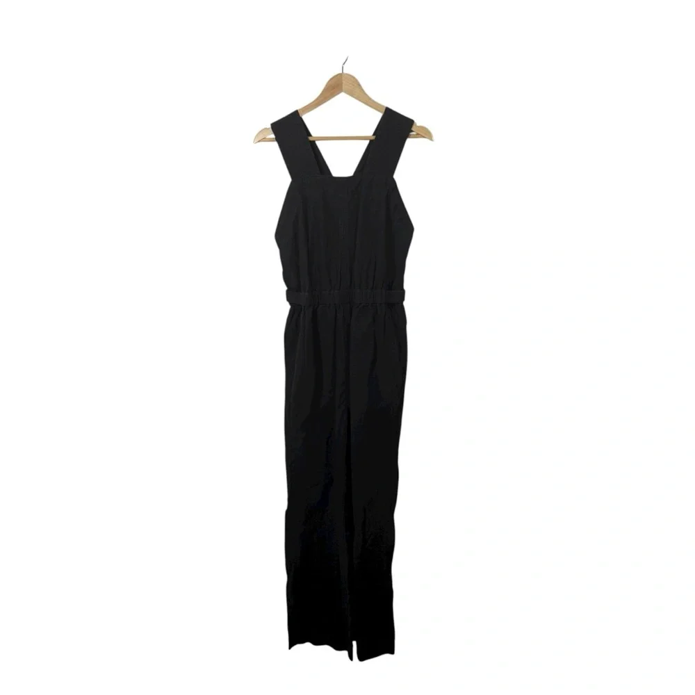 Everlane Women’s The Fatigue Apron Cotton/Linen Jumpsuit in Black Size 2